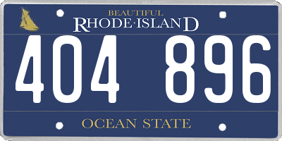 RI license plate 404896
