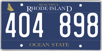 RI license plate 404898