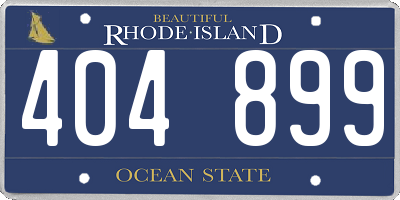 RI license plate 404899