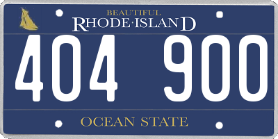 RI license plate 404900