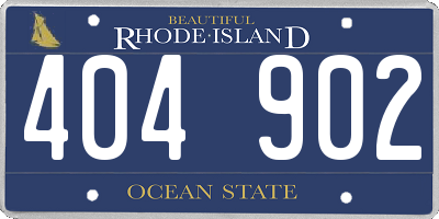 RI license plate 404902