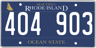 RI license plate 404903