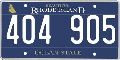 RI license plate 404905