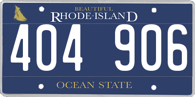RI license plate 404906