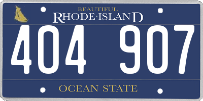 RI license plate 404907