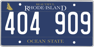 RI license plate 404909