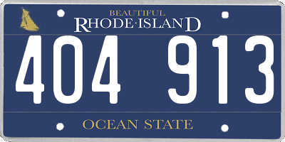 RI license plate 404913