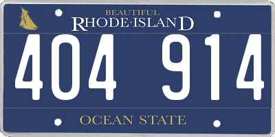 RI license plate 404914
