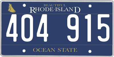 RI license plate 404915