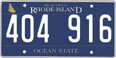 RI license plate 404916