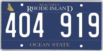 RI license plate 404919