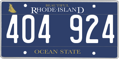 RI license plate 404924