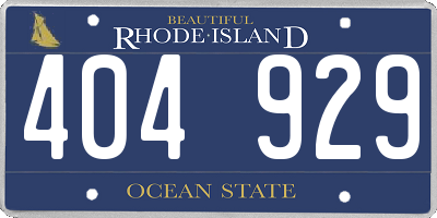 RI license plate 404929