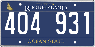 RI license plate 404931