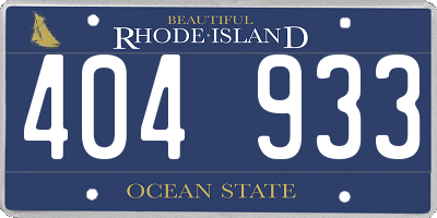 RI license plate 404933