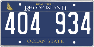 RI license plate 404934