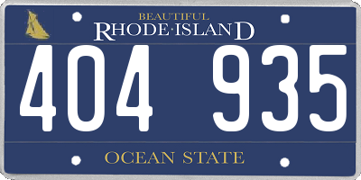 RI license plate 404935