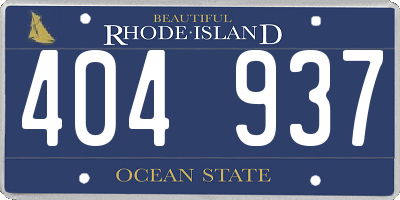RI license plate 404937