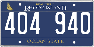 RI license plate 404940