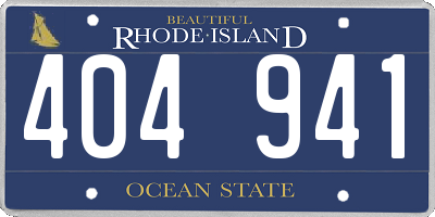 RI license plate 404941