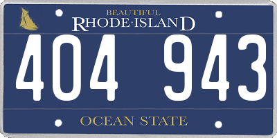 RI license plate 404943