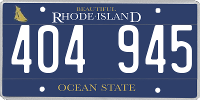 RI license plate 404945