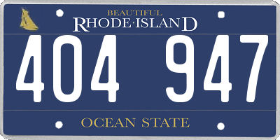 RI license plate 404947
