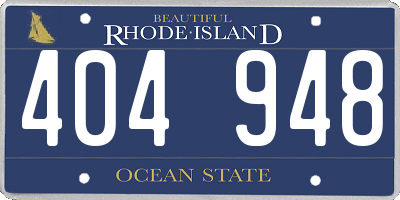 RI license plate 404948