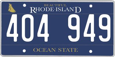 RI license plate 404949