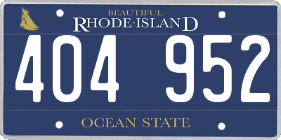 RI license plate 404952
