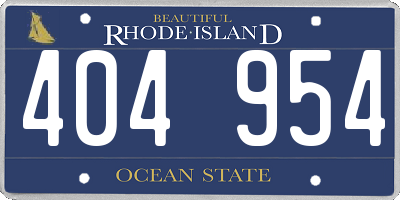 RI license plate 404954