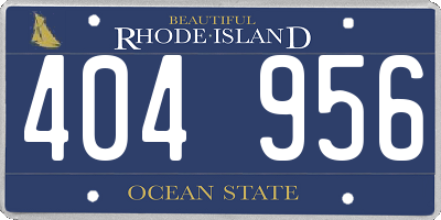 RI license plate 404956