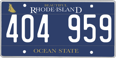 RI license plate 404959