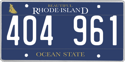 RI license plate 404961