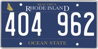 RI license plate 404962