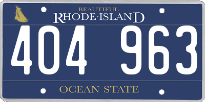 RI license plate 404963