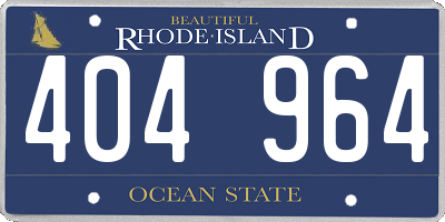 RI license plate 404964