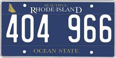 RI license plate 404966