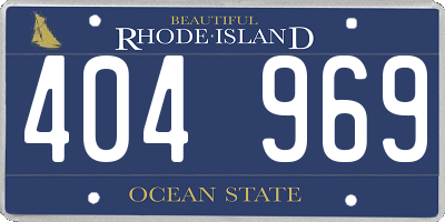 RI license plate 404969