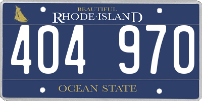 RI license plate 404970
