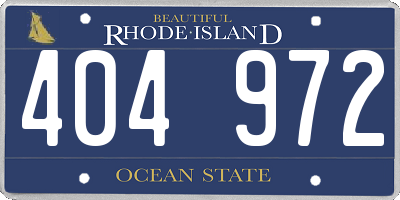 RI license plate 404972