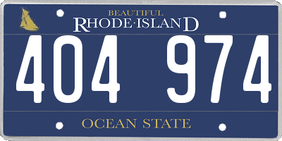 RI license plate 404974