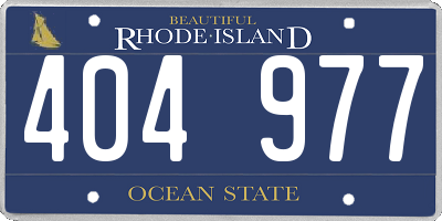 RI license plate 404977