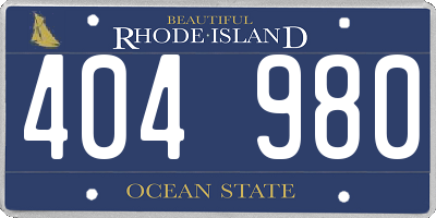 RI license plate 404980