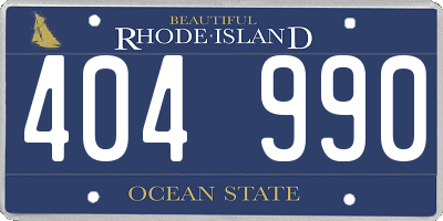 RI license plate 404990