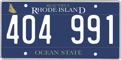 RI license plate 404991