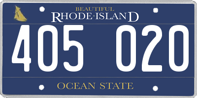 RI license plate 405020