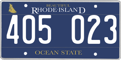 RI license plate 405023