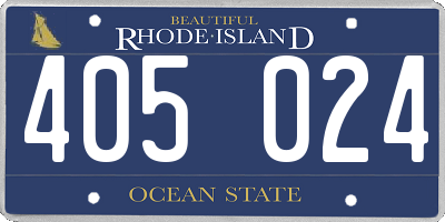 RI license plate 405024