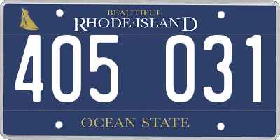 RI license plate 405031